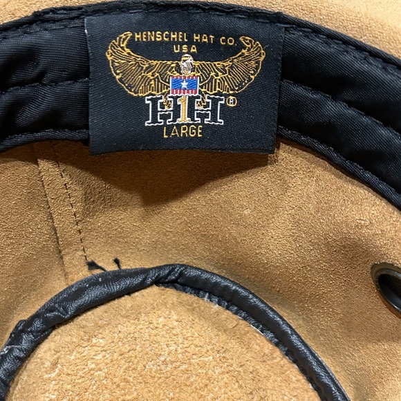New w/o tags .. Leather Size L Western Hiker Henschel Hat Co - Picture 3 of 3